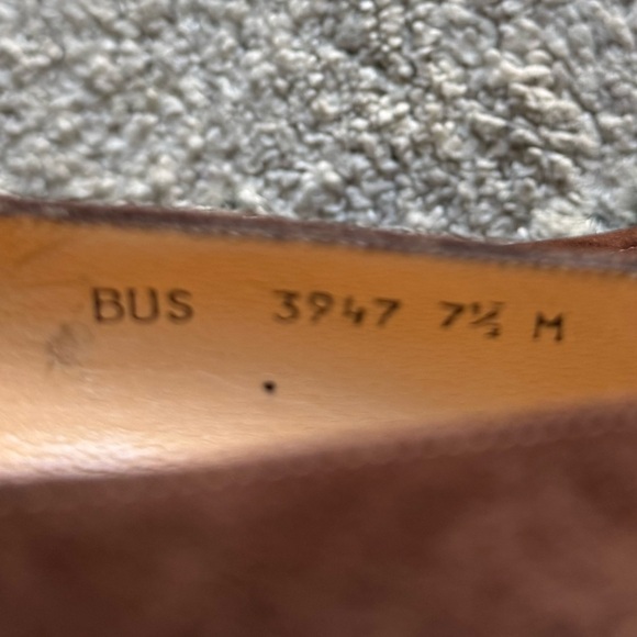 Charles Jourdan chocolate brown loafers suede leather slip on 7.5 - Picture 4 of 12